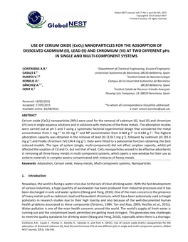 USE of CERIUM OXIDE (Ceo2)