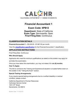 Financial Accountant I