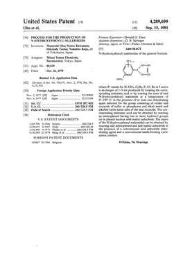 United States Patent 19 11 4,289,699 Oba Et Al