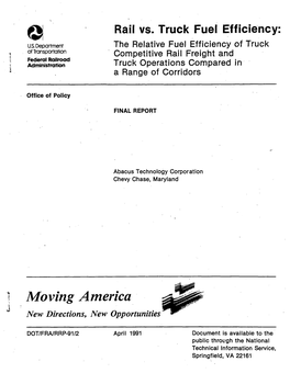 1991 Rail Vs Truck Fuel Efficiency