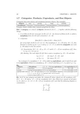 1.7 Categories: Products, Coproducts, and Free Objects