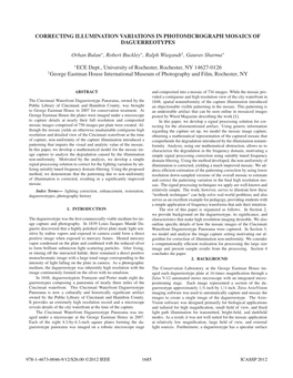 Correcting Illumination Variations in Photomicrograph Mosaics of Daguerreotypes