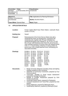 Strategic Development Committee Date