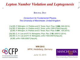 Lepton Number Violation and Leptogenesis