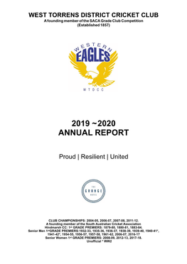 WTDCC Annual Report 2019:20