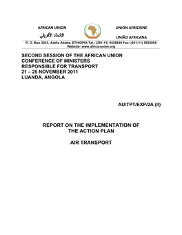 Report on the Implementation of the Action Plan Air
