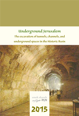 Underground Jerusalem: the Excavation Of