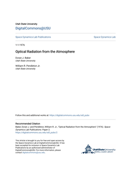 Optical Radiation from the Atmosphere