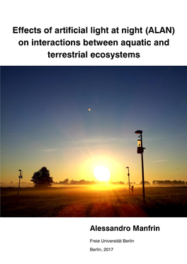 Effects of Artificial Light at Night (ALAN) on Interactions Between Aquatic And