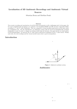 Localization of 3D Ambisonic Recordings and Ambisonic Virtual