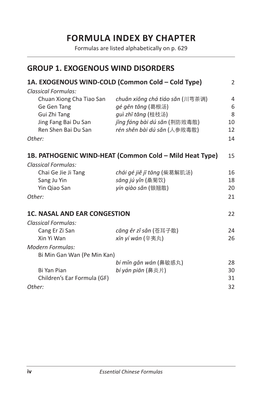 FORMULA INDEX by CHAPTER Formulas Are Listed Alphabetically on P