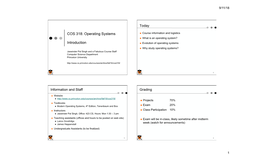 Operating Systems Introduction