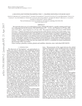 A Multi-Planet System Transiting the $ V $= 9 Rapidly Rotating F-Star HD