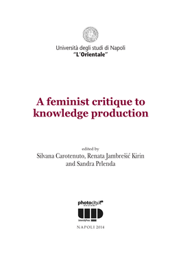 A Feminist Critique to Knowledge Production