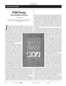 Wild Swans: Three Daughters of China