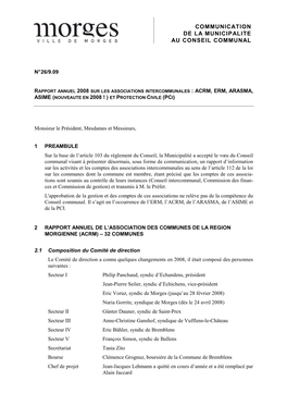 N° 26/9.09 Associations Intercommunales