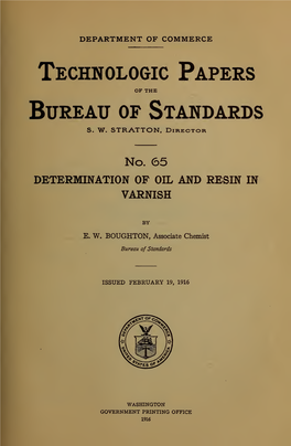 Determination of Oil and Resin in Varnish