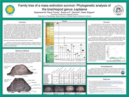 Phylogenetic Analysis of the Brachiopod Genus Leptaena Stephanie M