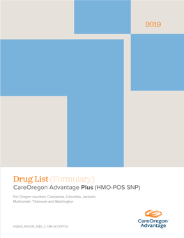 2019 Careoregon Advantage Plus Comprehensive Formulary