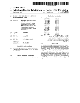 (12) Patent Application Publication (10) Pub. No.: US 2012/0164068 A1 Hudson Et Al