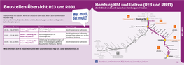 2021 Fahrplan Strecke RE3 + RB31 (Hamburg