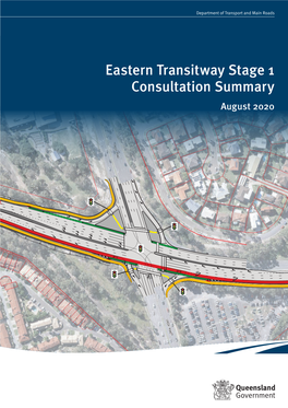 Eastern Transitway Stage 1—Consultation Summary