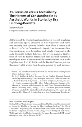 World Literatures: Exploring the Cosmopolitan-Vernacular Exchange, Edited by Stefan Helgesson, Annika Mörte Alling, Yvonne Lindqvist, and Helena Wulff, 246–260