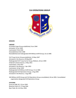 514Th OPERATIONS GROUP