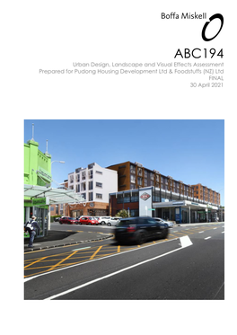 Urban Design Landscape and Visual Effect Assessment Report