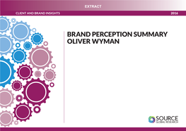 Oliver Wyman Brand Perceptions 2016