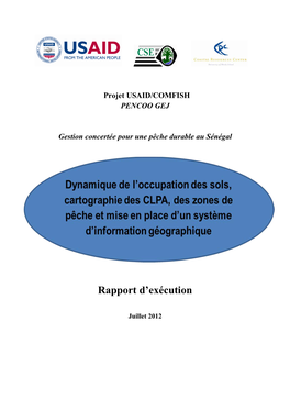 Dynamique De L'occupation Des Sols, Cartographie Des CLPA, Des Zones De Peche Et Mise En