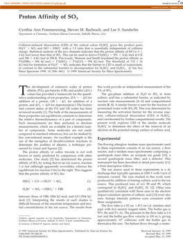 Proton Affinity of SO3