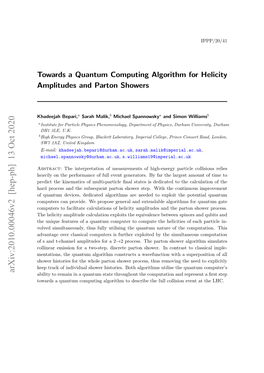 Arxiv:2010.00046V2 [Hep-Ph] 13 Oct 2020