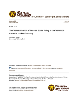 The Transformation of Russian Social Policy in the Transition Toward a Market Economy