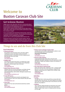 Welcome to Buxton Caravan Club Site