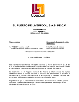 El Puerto De Liverpool, S.A.B. De C.V