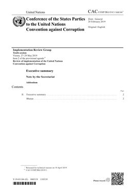 Conference of the States Parties to the United Nations Convention Against Corruption