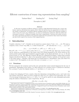 Math.NA] 2 Nov 2017 to Denote the Reshaping of T Into a Matrix, Where the Dimensions Corresponding to Sets Α and Β Give Rows and Columns Respectively