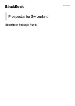 Blackrock Strategic Funds Prospectus 20 May 2021