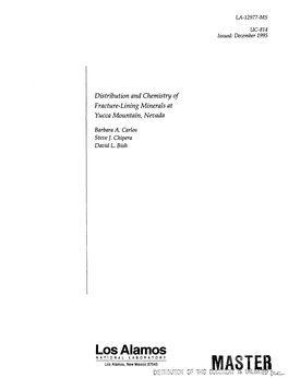 Distribution and Chemistry of Fracture-Lining Minerals at Yucca Mountain, Nevada