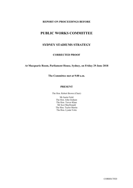 Transcript of Today's Hearing Will Be Placed on the Committee's Website When It Becomes Available