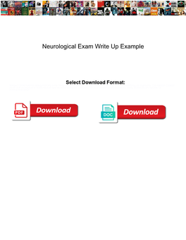 Neurological Exam Write up Example