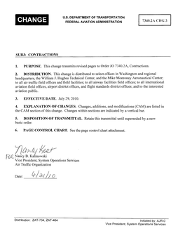 Change 3, FAA Order 7340.2A Contractions