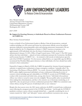 Hon. Merrick Garland Attorney General of the United States United States Department of Justice 950 Pennsylvania Avenue, NW Washington, D.C