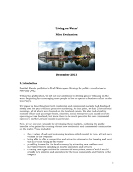 View the Living on Water Pilot Evaluation Report