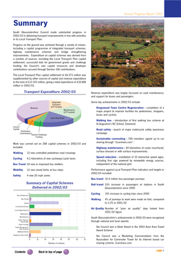 Document for a Joint Bus Strategy Accompanies This Annual Progress Report (Annex Paper 1)