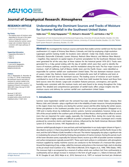 Understanding the Dominant Sources and Tracks of Moisture for Summer