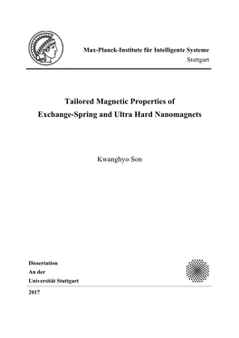 Tailored Magnetic Properties of Exchange-Spring and Ultra Hard Nanomagnets