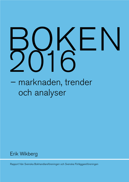 BOKEN 2016 – Marknaden, Trender Och Analyser