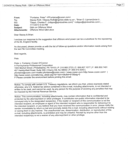 Stacey Roth - Q&A on Offshore Wind Page 1